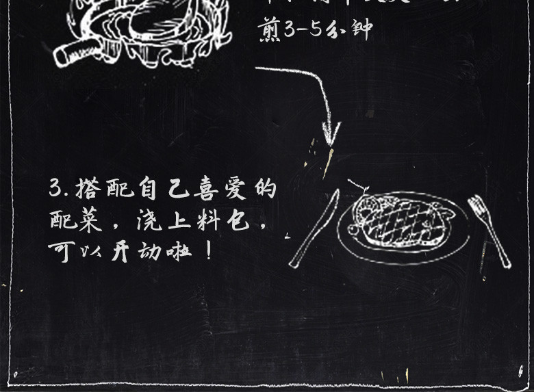 黑板报西餐经典菲力西冷牛排详情页