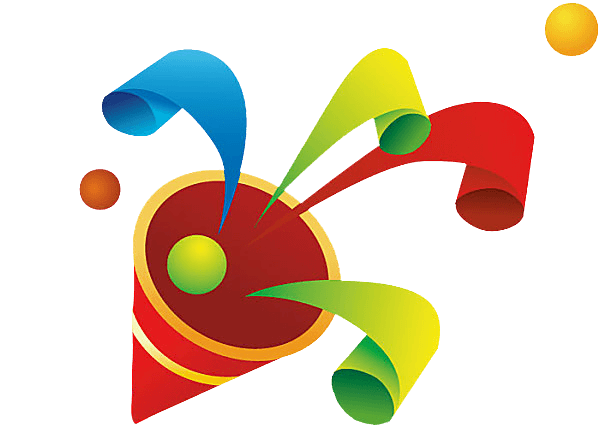 节日喷彩带彩球