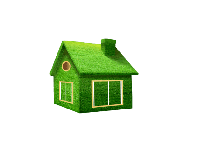 绿色植物绿色环保小房子小房子图标小房子卡通小房子插画小房子扁平化