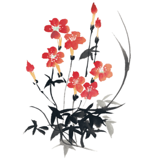 水墨画花瓣图片大全