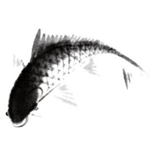 水墨鱼pngpsd2000*2000水墨鱼pngpsd2000*2000彩墨画