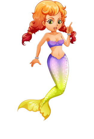 紫色美人鱼pngpsd2000*2000小清新卡通插画pngpsd2000*2000小清新卡通