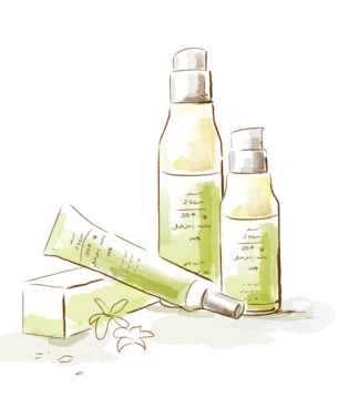 手绘化妆品外形