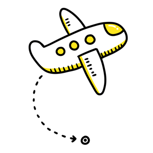 手绘卡通飞机