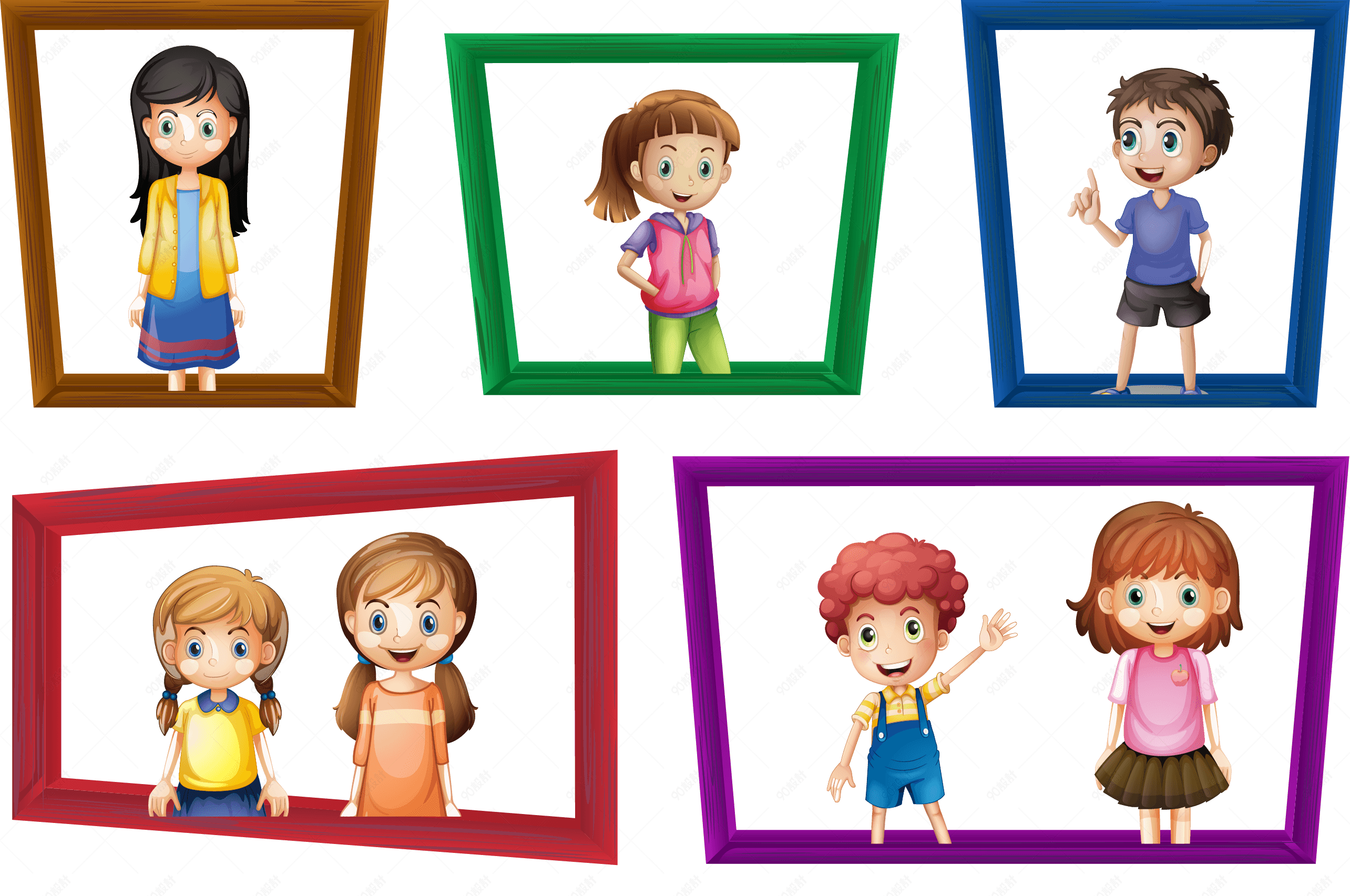 家人合影的照片墙