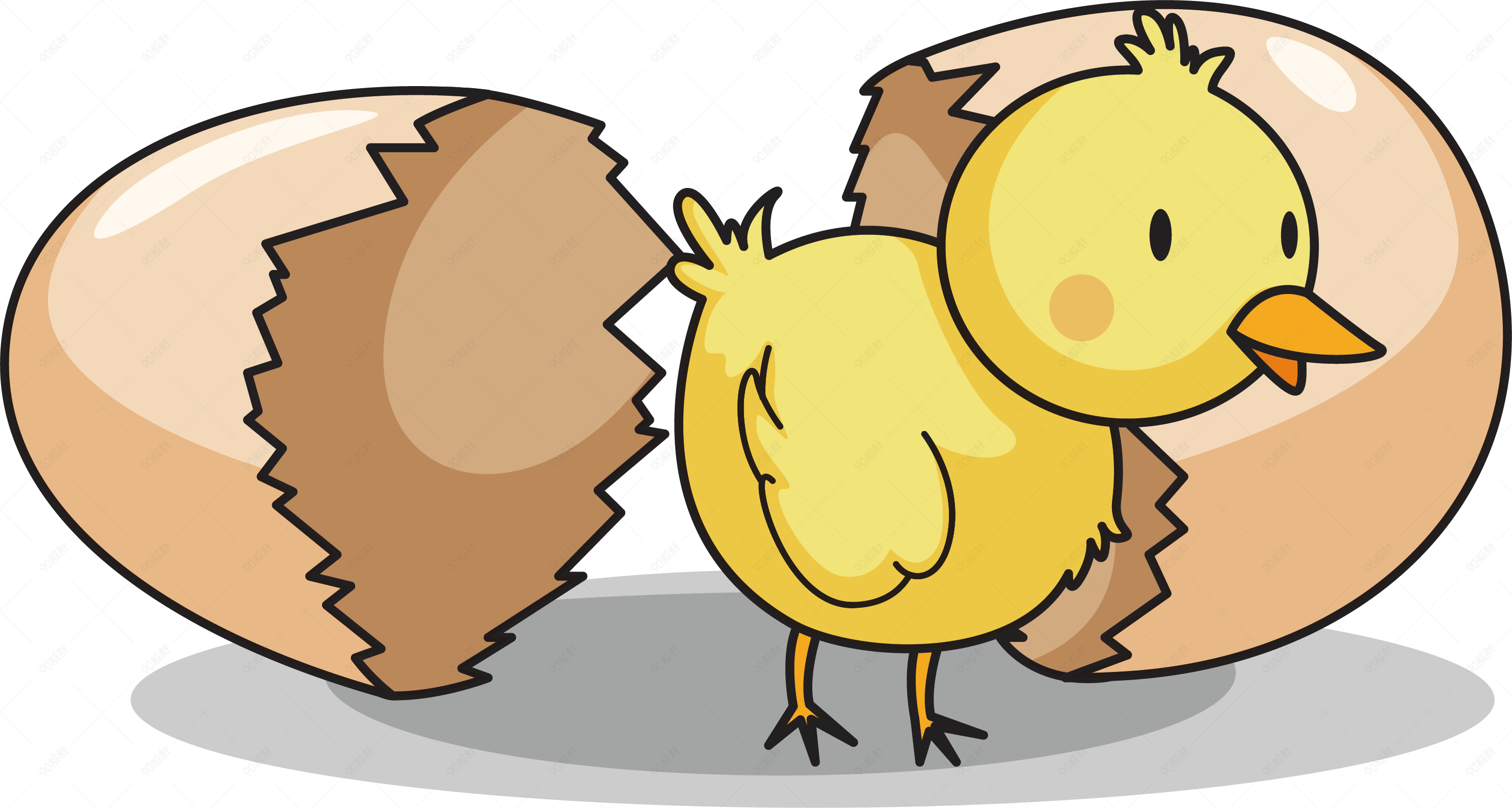 破壳而出的小黄鸡