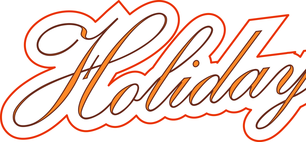 holiday英文字变形