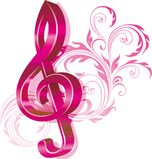 彩色立体音符花纹素材