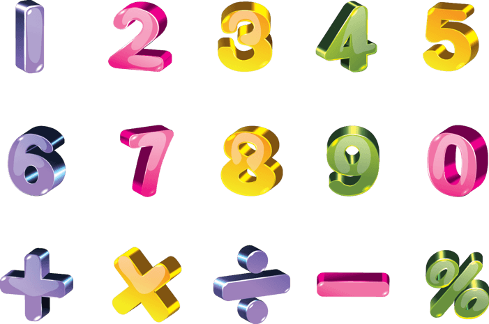 3d炫彩运算符号数字电脑端 手机端阿拉伯数字字体设计电脑端 手机端9