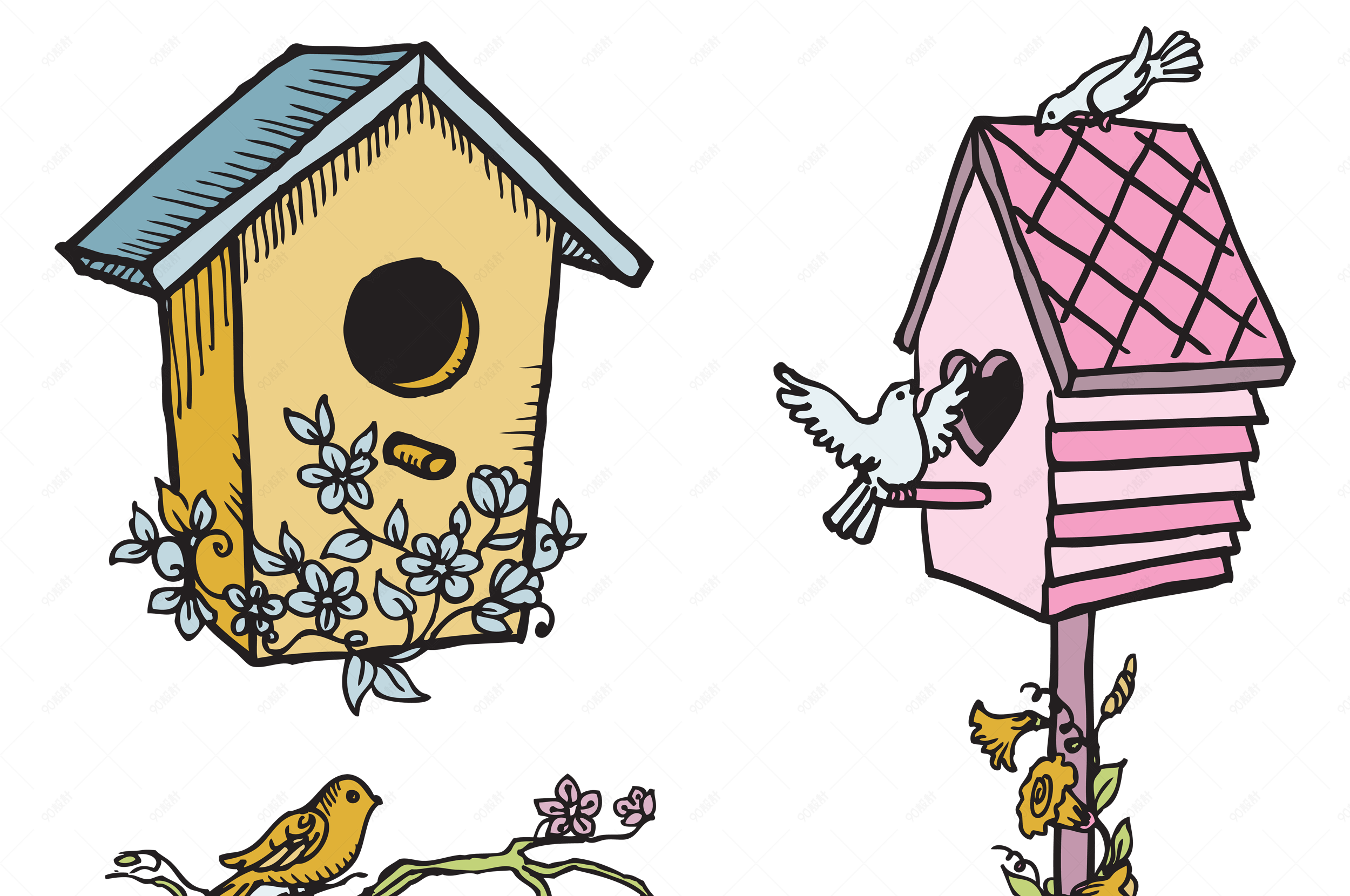 卡通鸟巢和小妞 儿童矢量图插图 春天 向量例证. 插画 包括有 颜色, 夹子, 小鸡, 字符, 双翼飞机 - 157659705