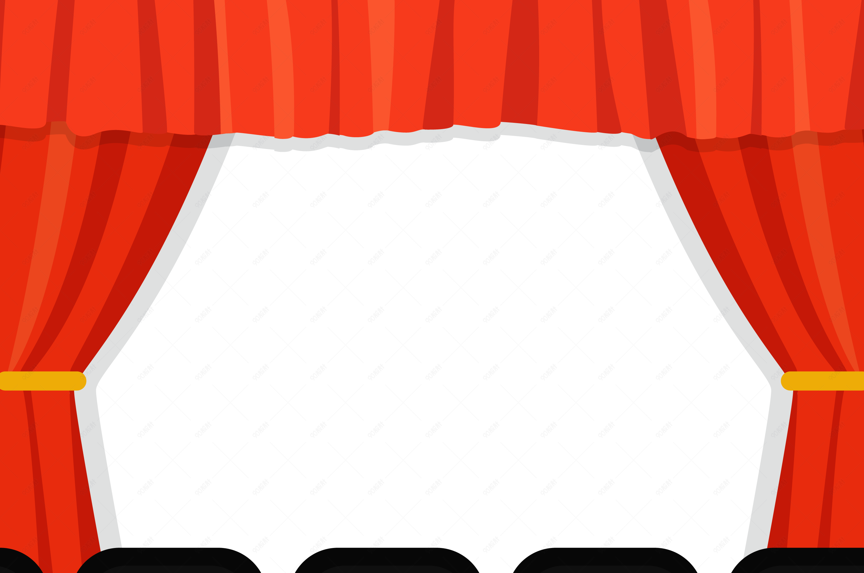 舞台幕布图【免抠元素png】-90设计网