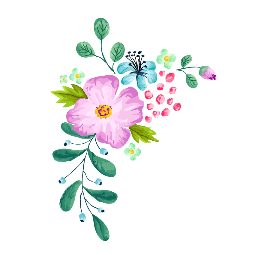 唯美手绘花朵图片