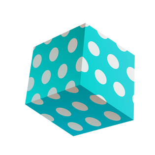 蓝色立体立体正方体