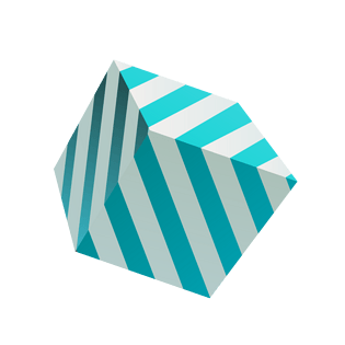 蓝色菱形立体正方体