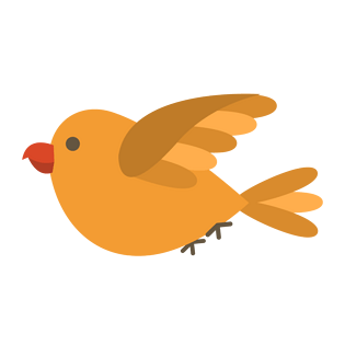 卡通飞翔的小鸟