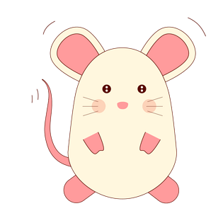 可爱的小老鼠 手绘图片
