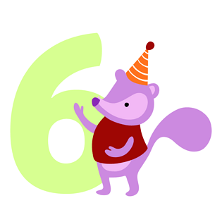 卡通数字6图片大全