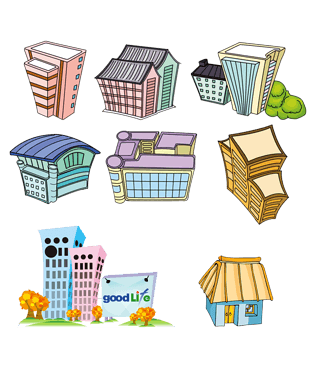 彩色卡通房子图片大全