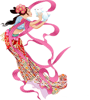 抱着兔子的嫦娥