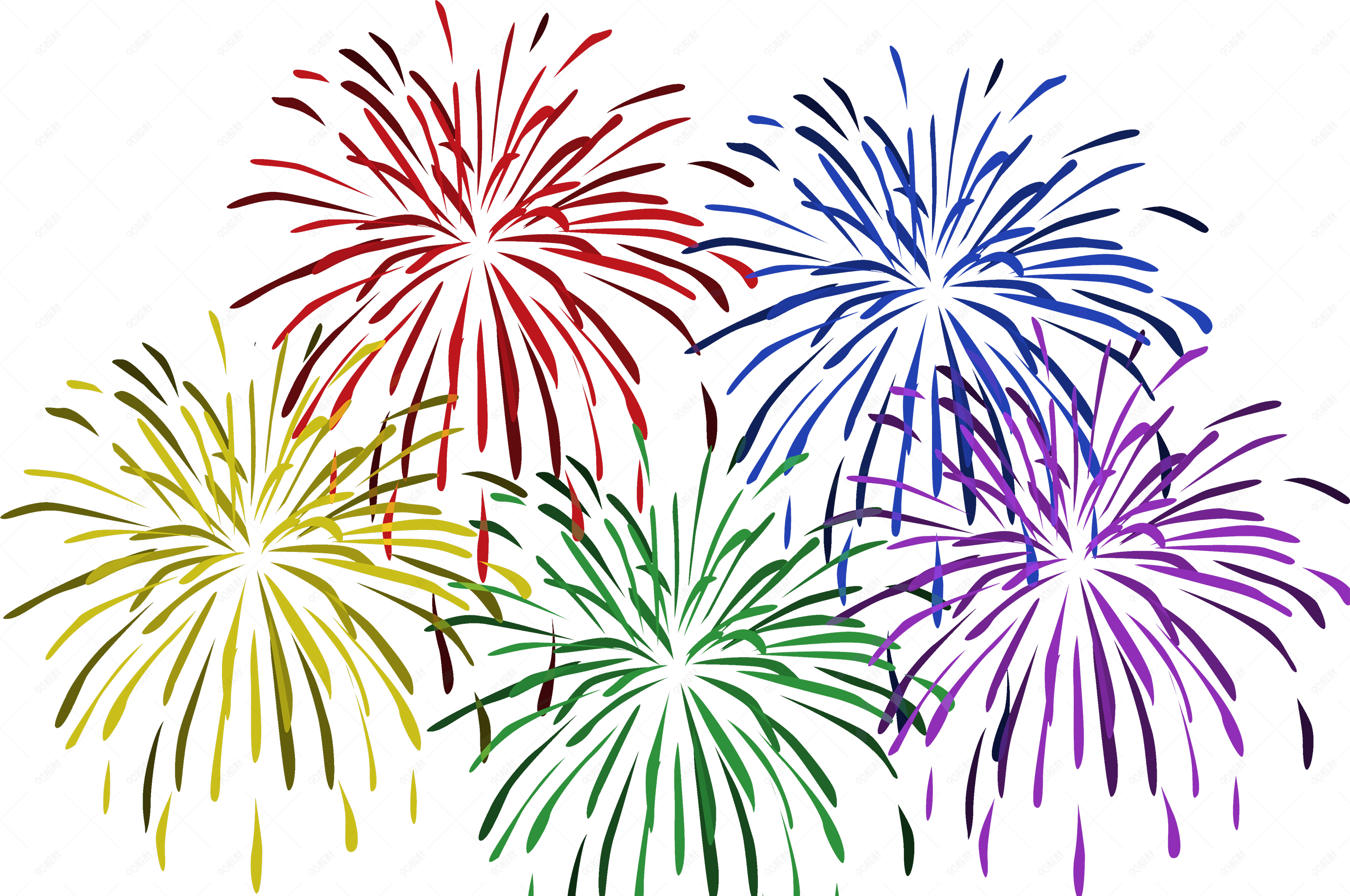 烟花【免抠元素png】-90设计网