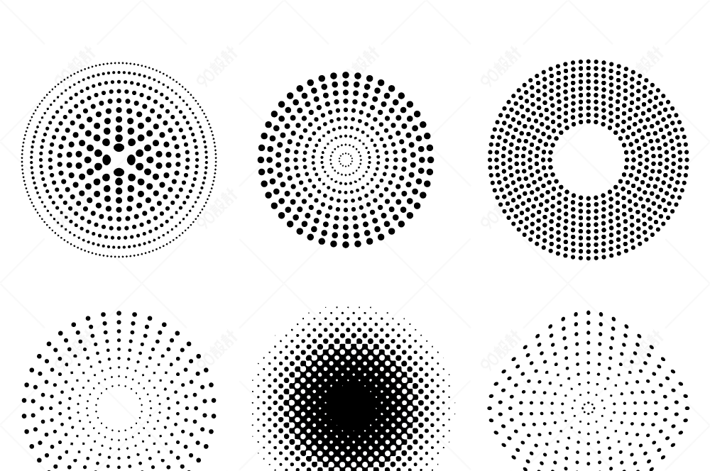 点和半色调图案【免抠元素png】-90设计网