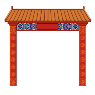 房屋手绘元素漫画建筑建筑卡通建筑中国风手绘建筑中国风卡通建筑中国