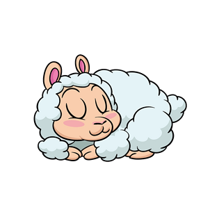 睡懒觉的小羊