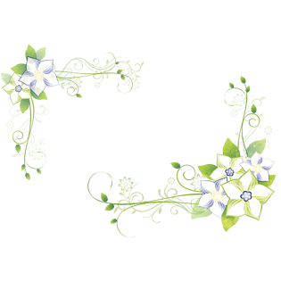 小清新绿色叶子小花边框pngpsd2000*2000小清新花边边框底纹pngpsd