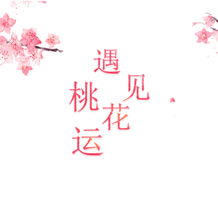 遇见桃花运字体设计