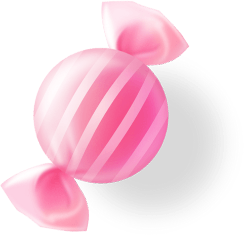 粉色条纹卡通糖果