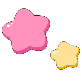 可爱小星星虚线边框卡通png素材pngpsd2000*2000六一黄色卡通小星星