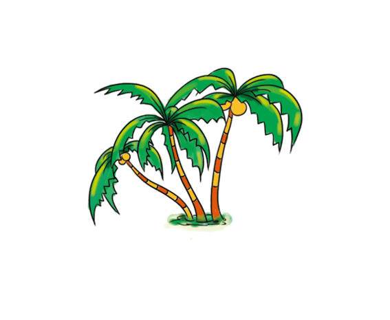 漫画卡通椰子树
