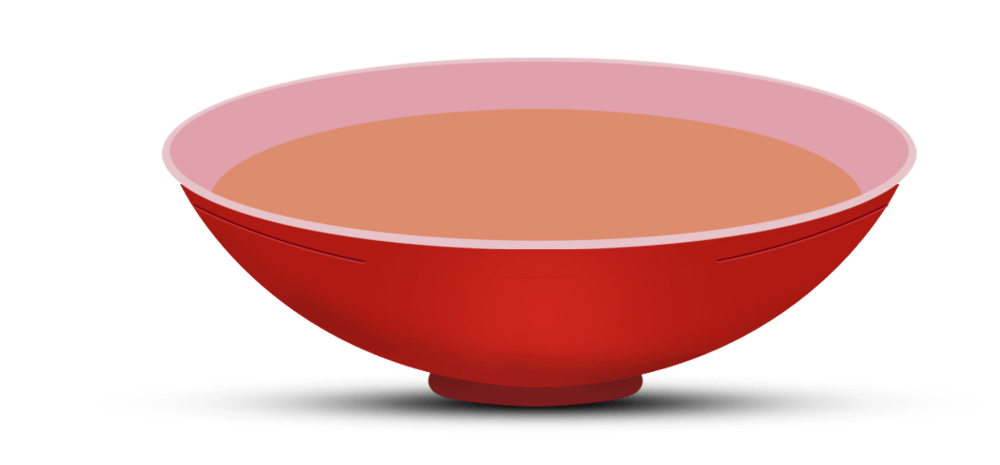 简约卡通红色扁平化圆碗盘