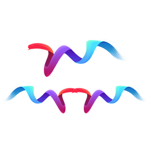 彩色渐变个性装饰丝带