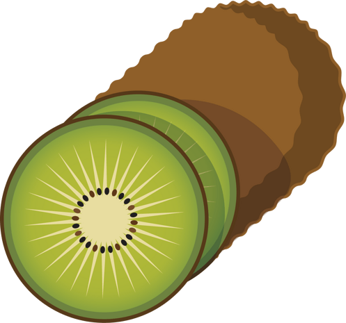 奇异果水彩卡通手绘图标元素