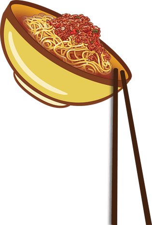 臊子面卡通手绘图标元素