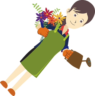 花农卡通手绘图标元素