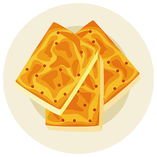 烤面包卡通手绘图标元素