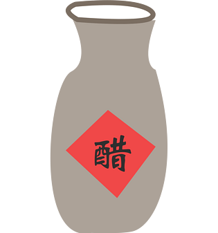 醋罐卡通手绘图标元素