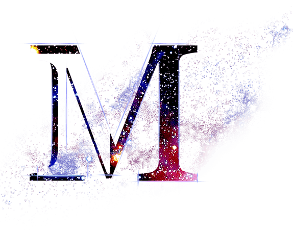 星空装饰效果字母m