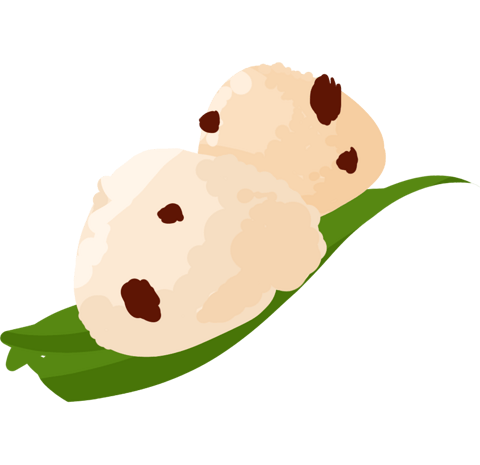 端午节粽子粽叶卡通手绘图标元素