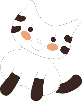 小猫咪卡通手绘图标元素