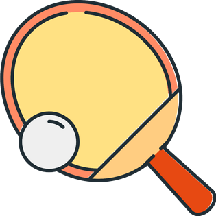 卡通运动乒乓球图标