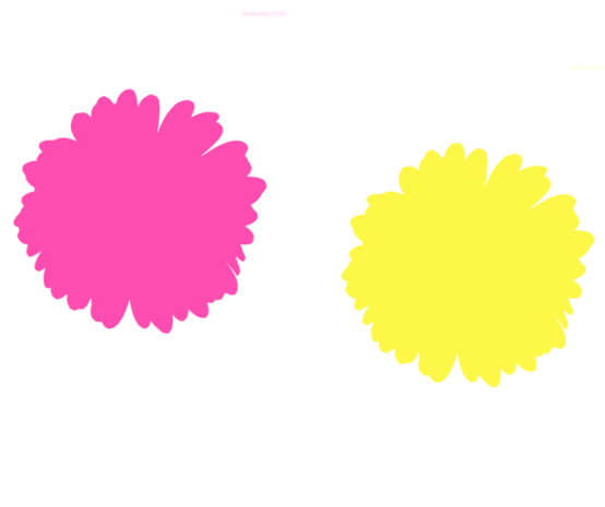红黄色不规则形状