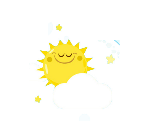 包晒晒太阳png透明底千库原创pngpsd2000*2000卡通手绘太阳难过表情