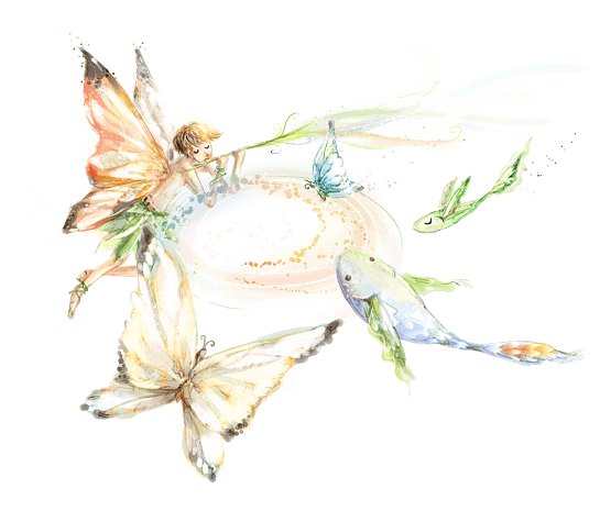 蝴蝶仙子与彩色鱼