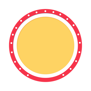 红色圆底圆形海报装饰