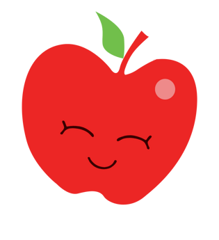 手绘红色苹果图片大全