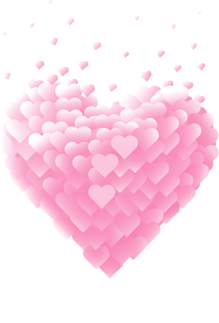 浅粉色爱心气球七夕桃心