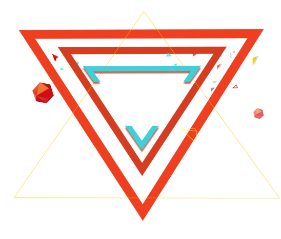 三角形状三角形框三角形红色清蒸漂浮三角形立体三角形元素卡通三角形